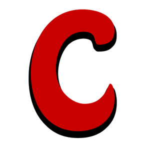 Alphabetical Comic Capital Letters in Red Script Font